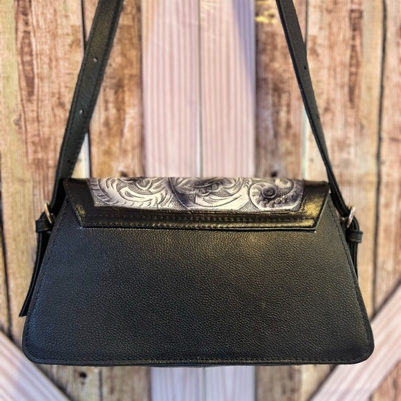 ROMINA CINCELADO SHOULDER BAG | Black and Gray Women’s Bag (B) - Picture 11 of 12